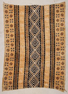 Vintage African Wax Resist Mud Cloth: 5'6" x 7'5" (168 x 225 cm)