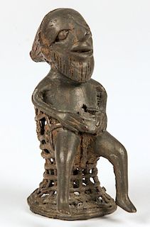 Bamileke Bronze Figure
