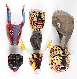 7 Vintage Mexican Festival Masks