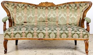 French Louis Philippe Marquetry Sofa