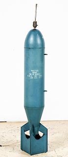 Vintage WWII Practice Bomb Floor Lamp