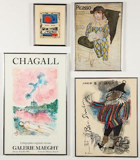 4 Vintage French Exhibition Posters