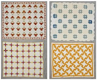 Collection of 4 American Pieced Quilts