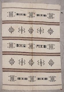 Vintage Moroccan Flatweave Rug: 5'5" x 8'1" (164 x 246 cm)