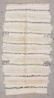 Vintage Moroccan Wedding Blanket/Rug: 3'9" x 6'9" (114 x 207 cm)