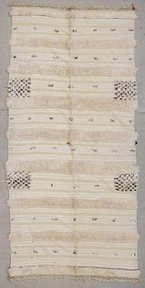 Vintage Moroccan Blanket/Rug: 3'9" x 7'7" (115 x 232 cm)