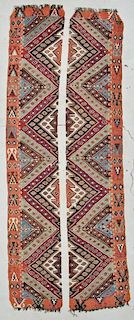 Antique Anatlolian Kilim, Turkey: 2'3" x 12'8" (69 x 386 cm)