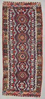 Antique Turkish Kilim: 65" x 158" (165 x 401 cm)