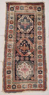 Antique Kazak Rug: 3'11" x 7'11" (119 x 241 cm)