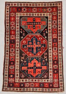 Antique Kazak Rug: 4'3" x 6'3" (104 x 191 cm)