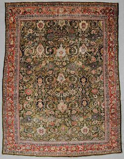 Antique Ziegler Sultanabad Rug: 10'7" x 13'6" (323 x 411 cm)