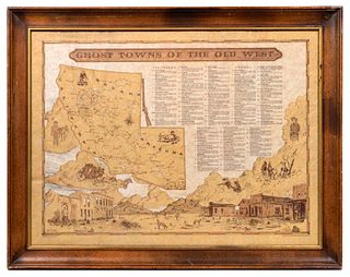 Ghost Towns of the Old West Map