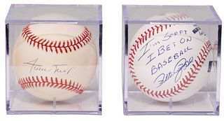 Willie Mays and Pete Rose Autographed Baseballs