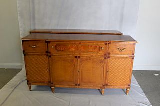 Pair of Custom Quality Inlaid Sideboards.