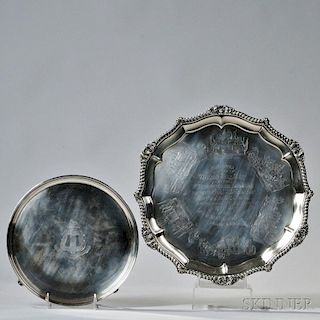 Two George III/IV Sterling Silver Salvers