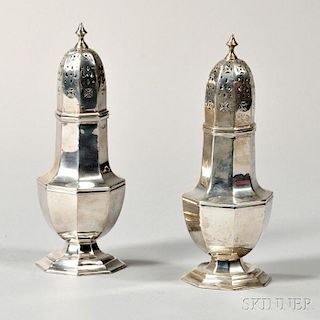Pair of Edward VII Sterling Silver Casters