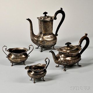 Four-piece Norwegian .830 Silver Tea and Coffee Service