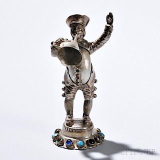 Continental Silver and Shell Figure