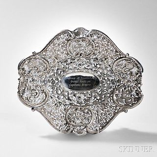 Chinese Export Silver Dish