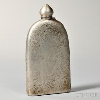 Tiffany & Co. Acid-etched Sterling Silver Flask