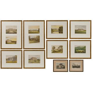 Decorative Print and English Architectural Engraving Assortment