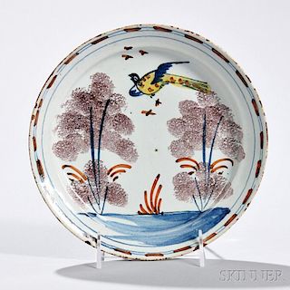 Tin-glazed Earthenware Pheasant Plate