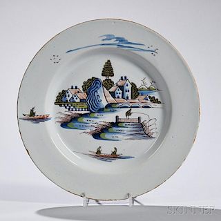 Tin-glazed Earthenware Fisherman Plate