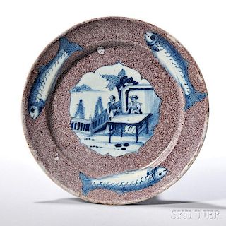 Tin-glazed Earthenware Herring Plate