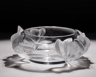 Lalique 'Pivoine' Crystal Bowl