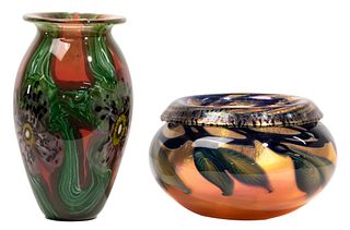 Charles Lotton Bowl and Eickholt Vase