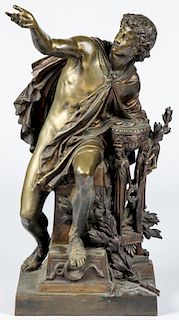 Mathurin Moreau (French, 1822-1912) Apollo Bronze