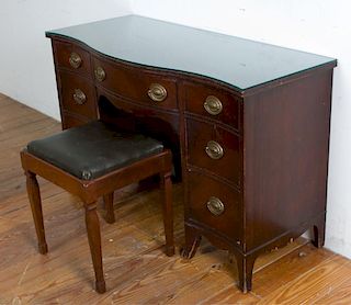 Drexel Mahogany Desk w/ Stool