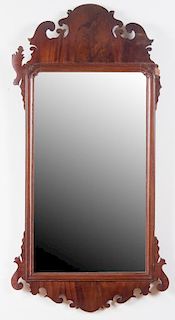 Antique Mahogany Chippendale Style Mirror