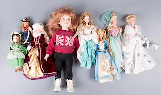 American Girl & Barbie Dolls, Eight (8)
