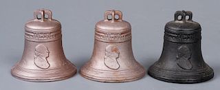 The Old Liberty Bell Repro Cast Iron Banks, Three