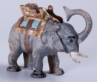 Vintage Cast Iron Elephant Bank