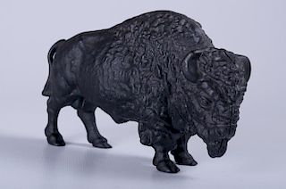 Reproduction Cast Iron Buffalo Bison Bank