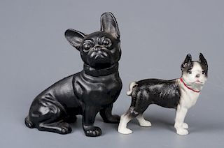 Reproduction Cast Iron Bull Dog Banks, Two (2)