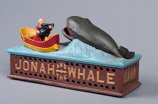Reproduction Jonah and the Whale Cast Iron Bank