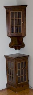 Two-Piece Corner Cupboard w/ Cabinet