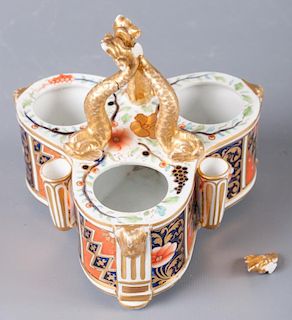 English Porcelain Inkstand