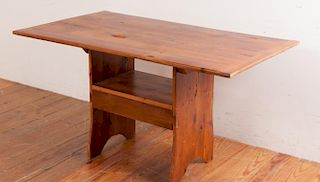 Bench Crafted Pine Hutch Table