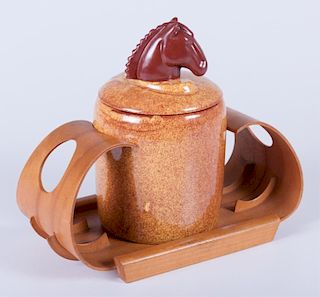 Mid-Century Pottery Tobacco Jar