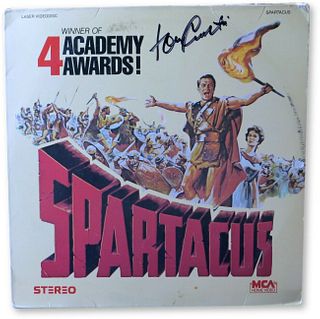 Tony Curtis Signed Autographed Laserdisc Cover Spartacus JSA