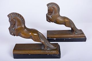 French Bronze Jacques Cartier Bookends