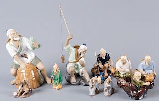 Chinese Mud Figures, Ten (10)