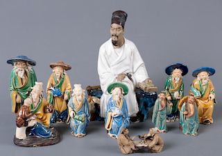 Chinese Mud Figures, Eleven (11)