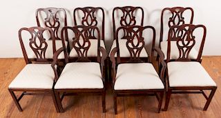 Chippendale Dining Chairs, Eight (8)