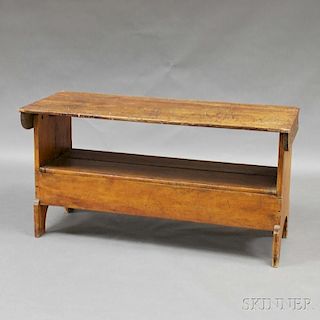 Rectangular-top Pine Hutch Table