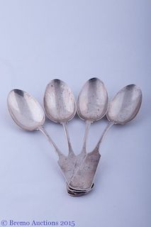Wm. Mitchell Coin Silver Spoons, Four (4)